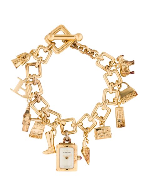 burberry brit charm bracelet watch|burberry signatures for men.